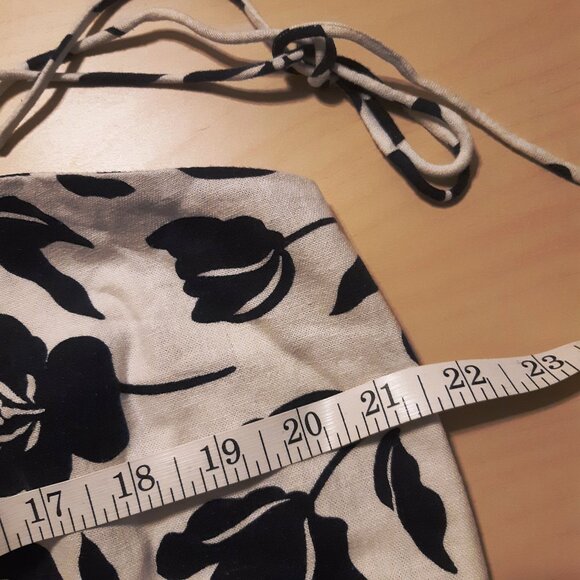 *NWT Old Navy Fit & Flare Tie-Strap Linen-Blend Mini Dress White Navy Floral XXL - Picture 3 of 13